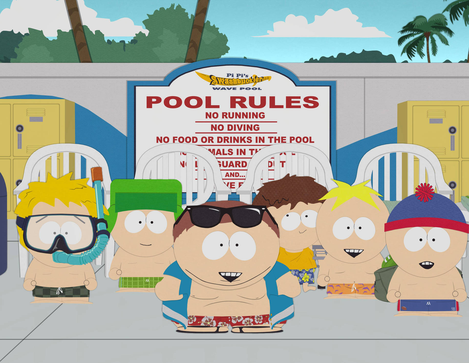 Eric Cartman & Friends Summer Outing Wallpaper