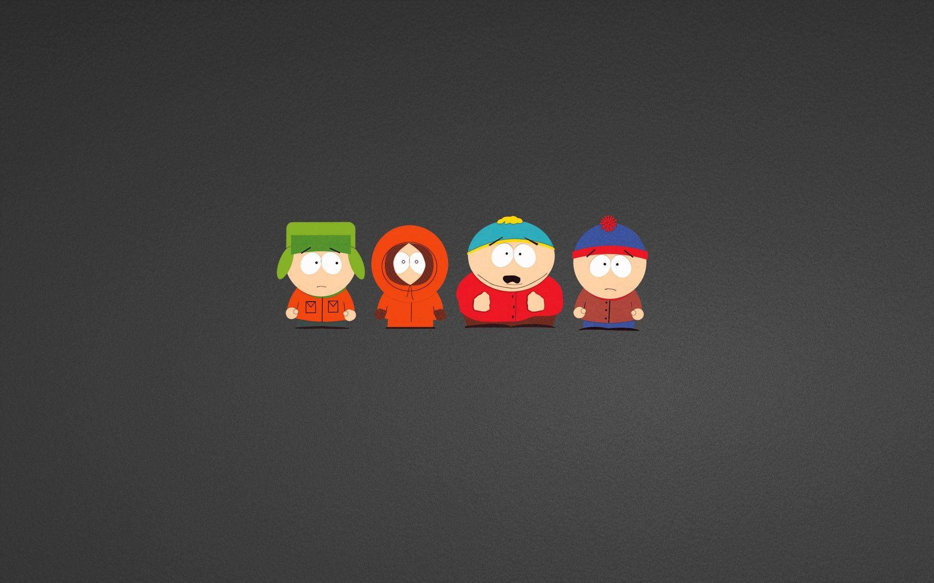 Eric Cartman With The Gang Minimalist Wallpaper