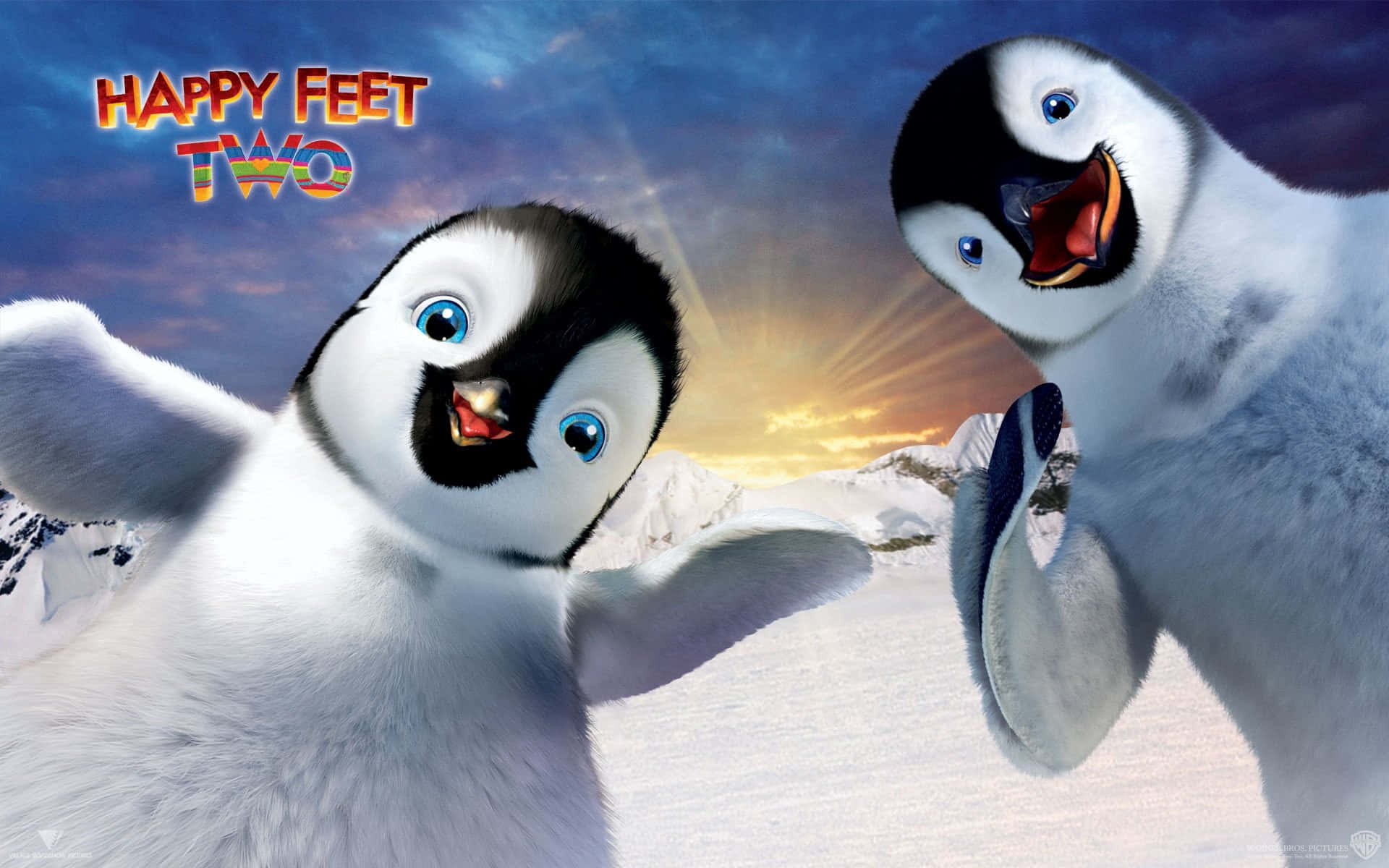 Erik And Mumble From Happy Feet Two Wallpaper