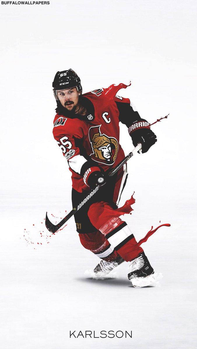 Pósterde Arte Fanart De Erik Karlsson De Los Ottawa Senators Fondo de pantalla