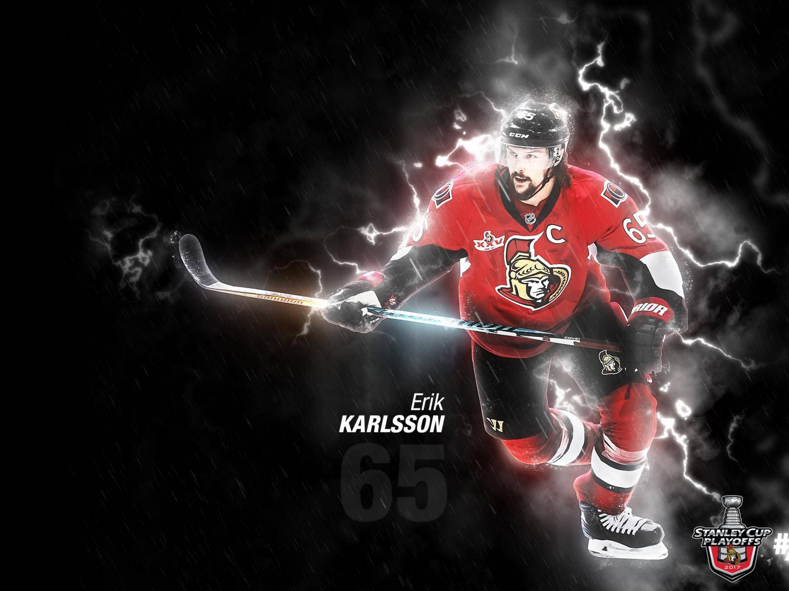Erik Karlsson Lightning Fanart Ottawa Senators Wallpaper