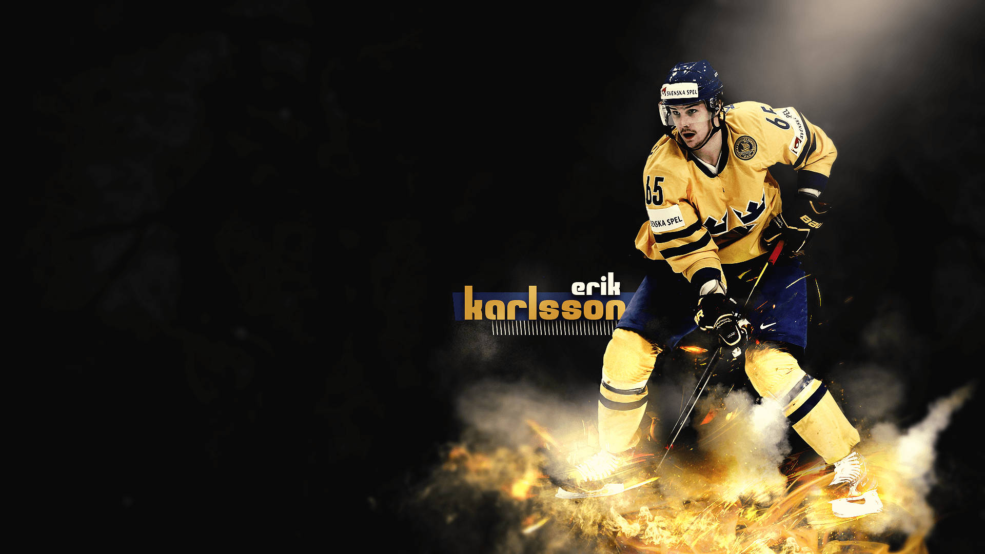 Sweden's Ace - Erik Karlsson in Action Wallpaper