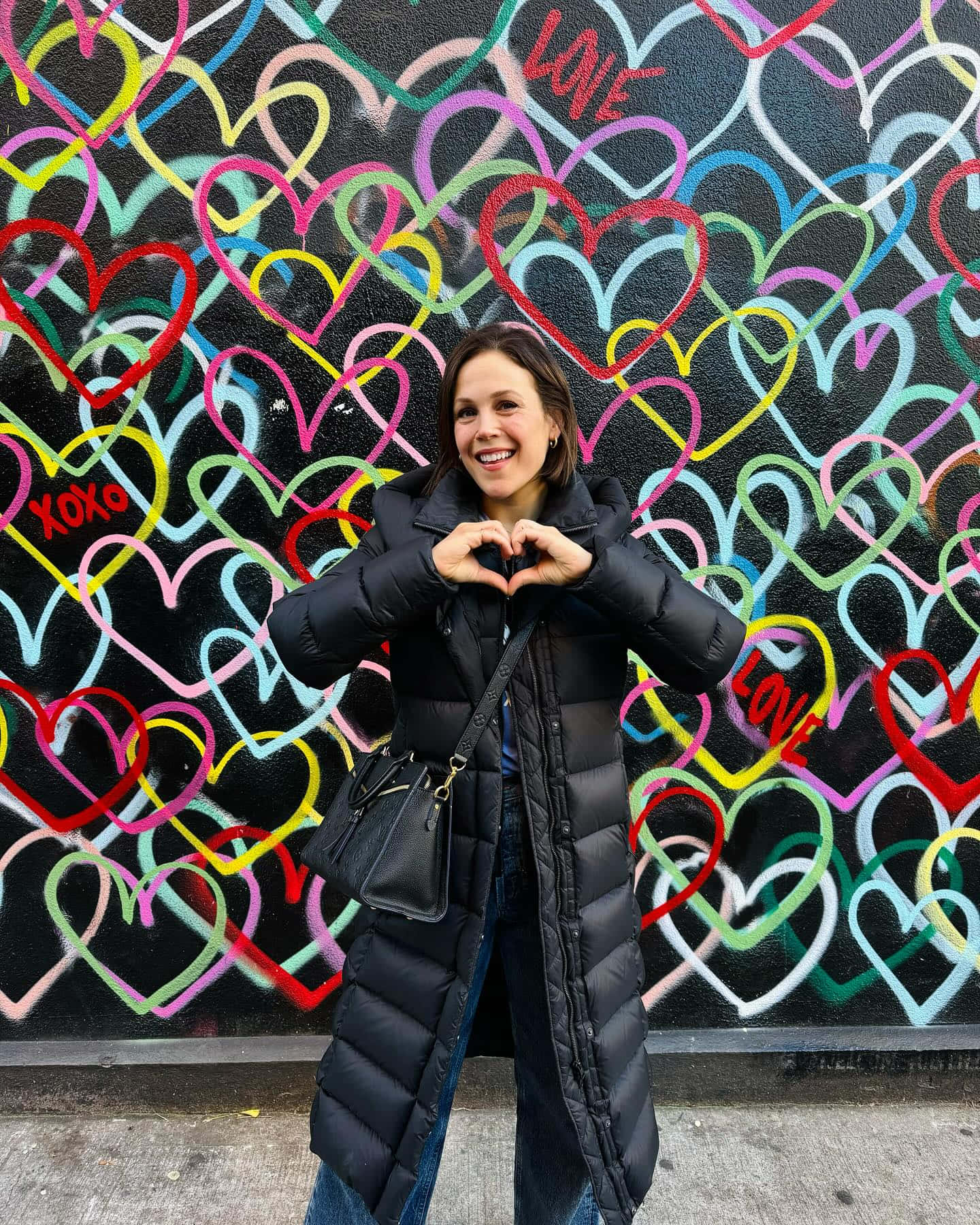 Erin Krakow Heart Hand Gesture Love Mural Wallpaper