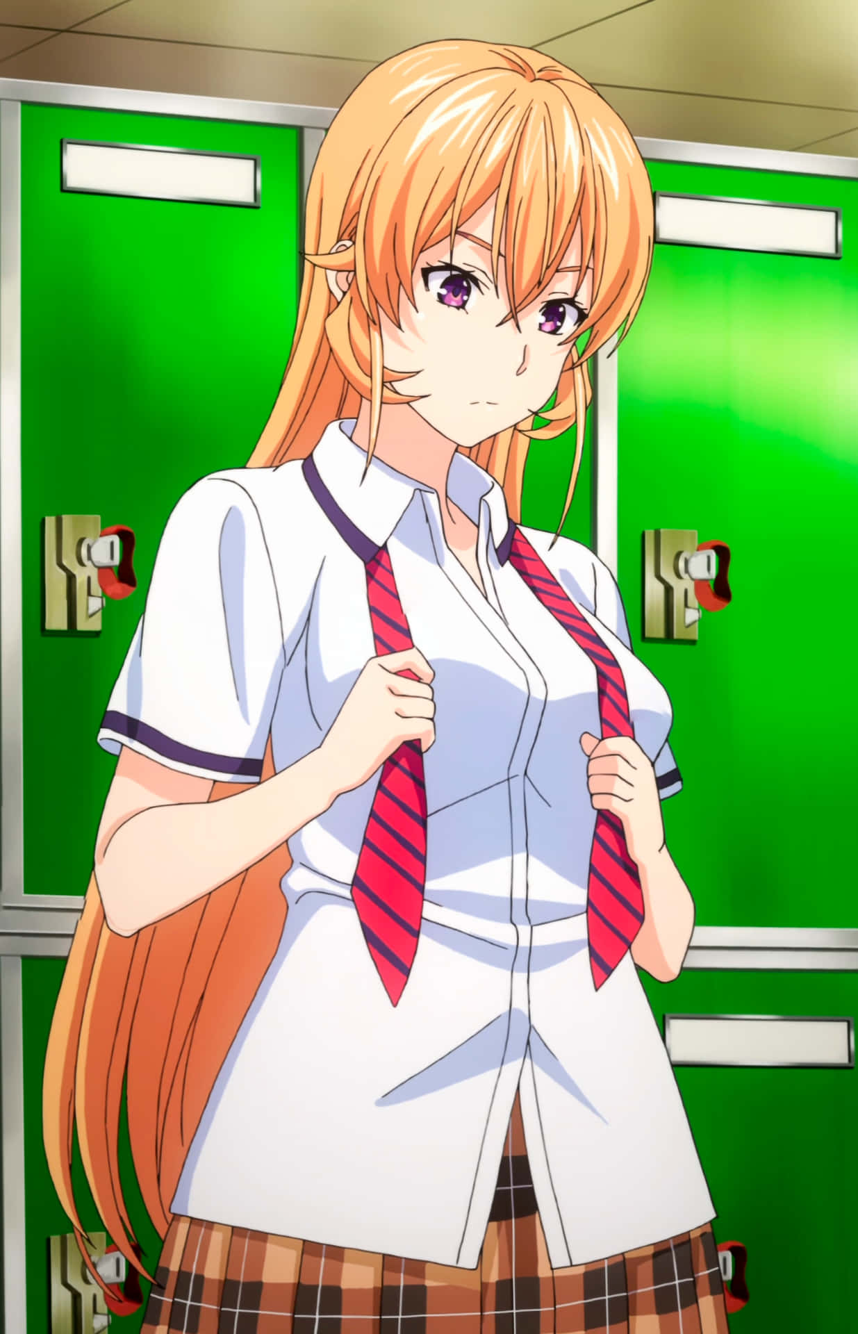 Erina Nakiri Anime Schoolmeisje Achtergrond