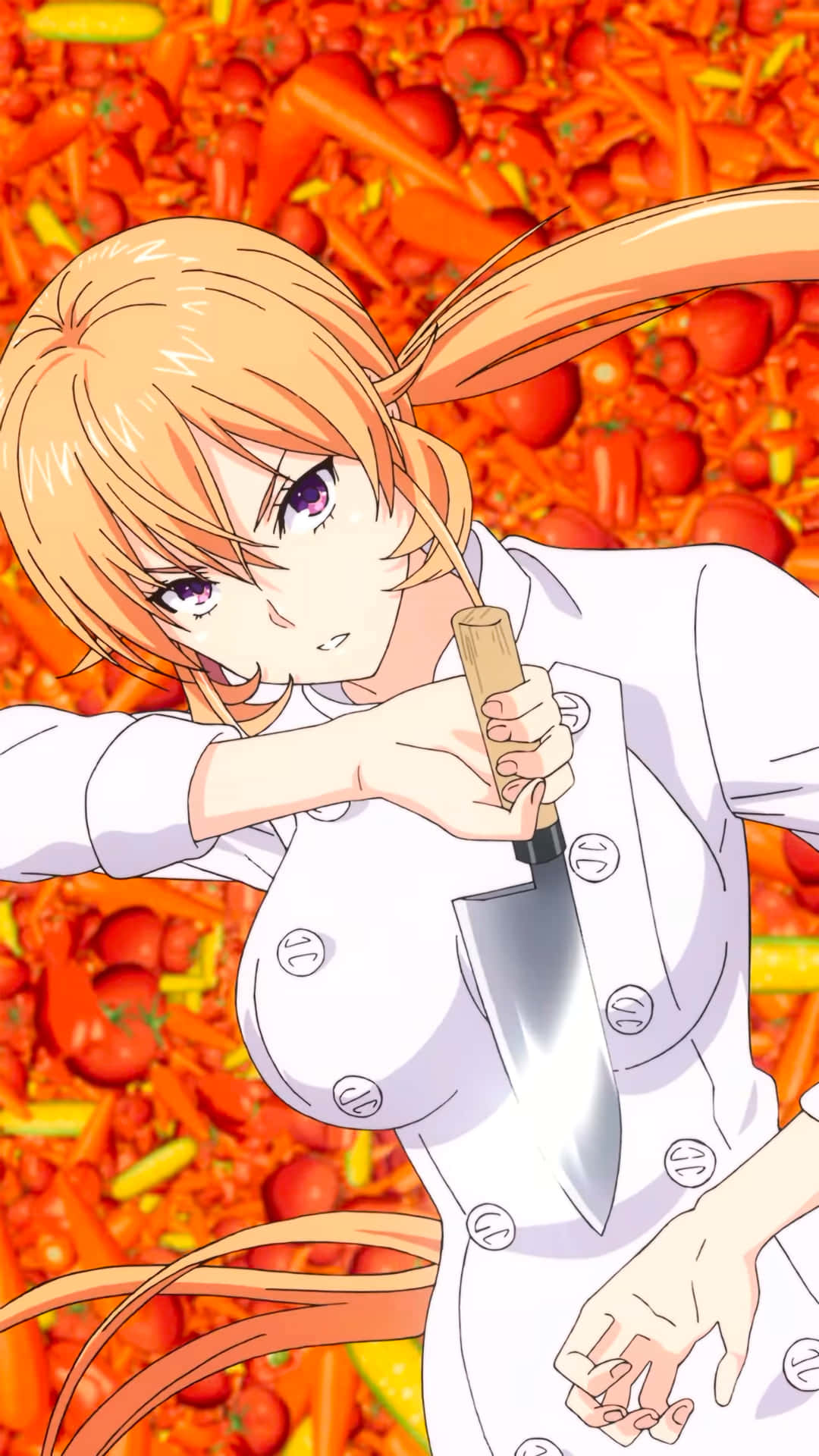 Erina Nakiri Chef Animatie Achtergrond