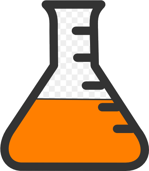 Erlenmeyer Flask Orange Liquid PNG