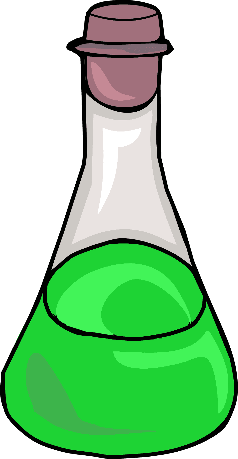 Erlenmeyer_ Flask_ Cartoon PNG