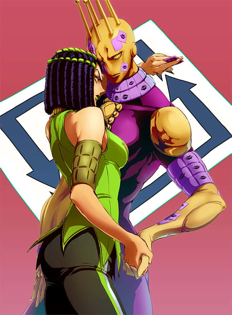 Ermes Costello Et Stand De Jojo Anime Artwork Fond d'écran