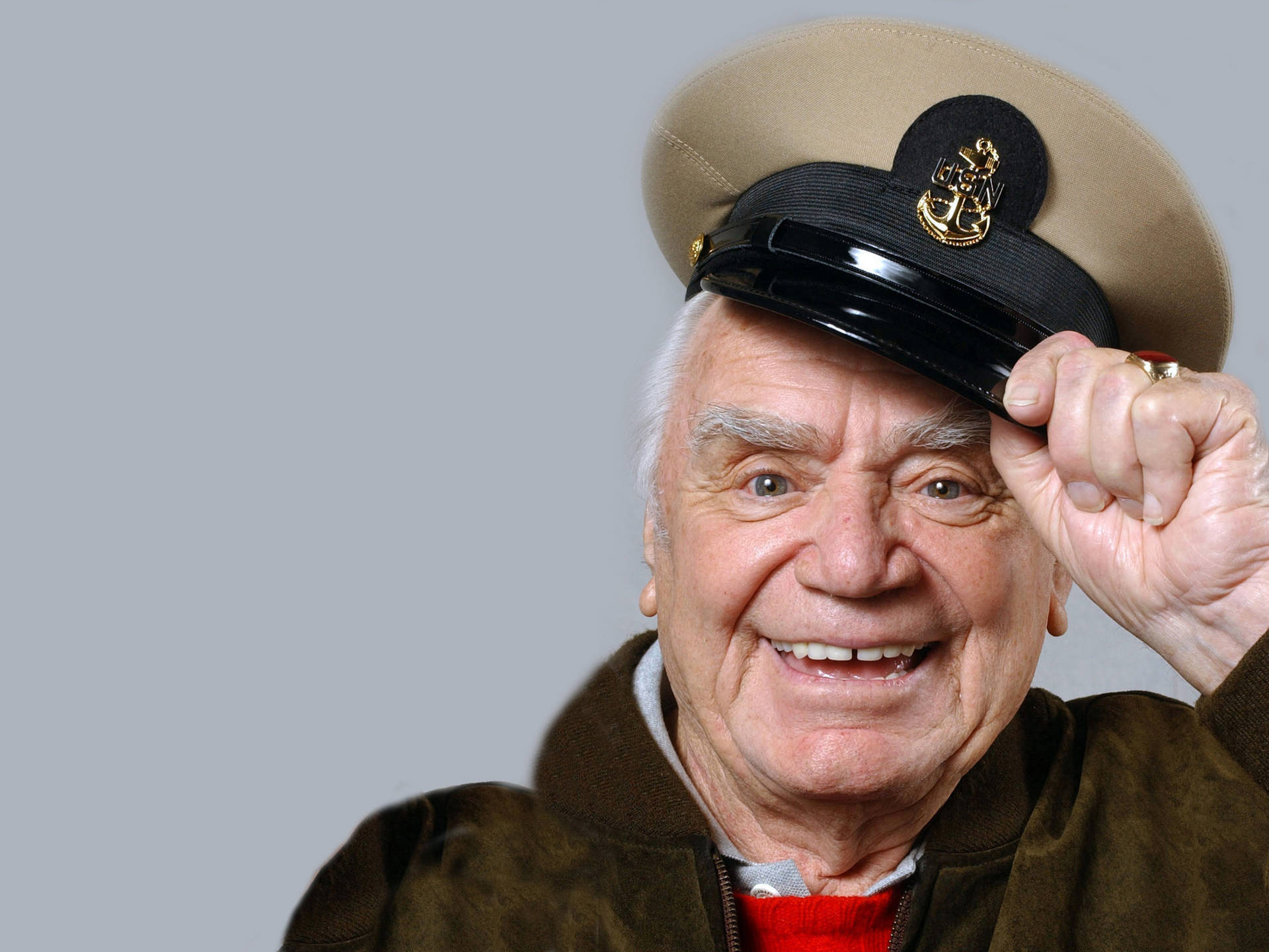 Ernest Borgnine Navy Chief Hat Background
