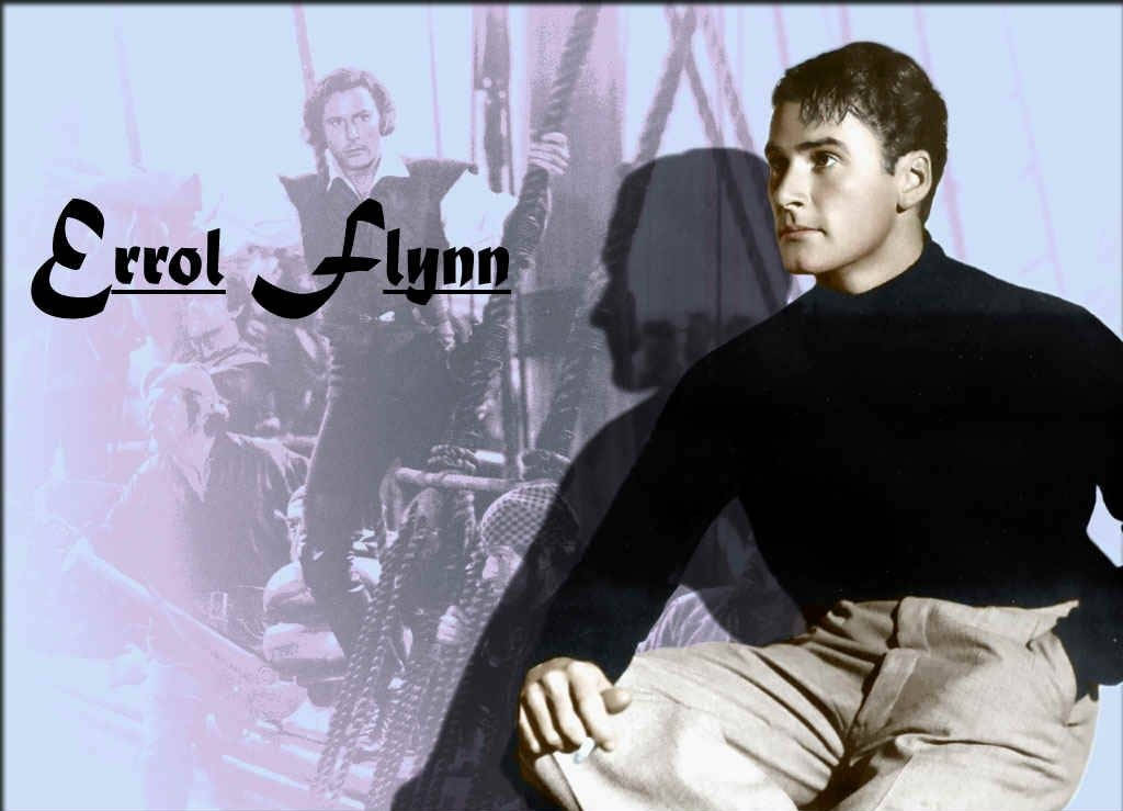 Errol Flynn Digital Purple Æstetisk Wallpaper