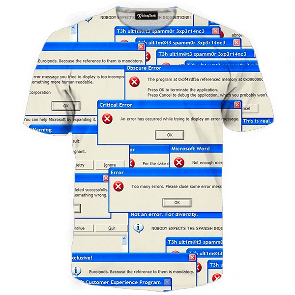 Error Message Overload Shirt PNG