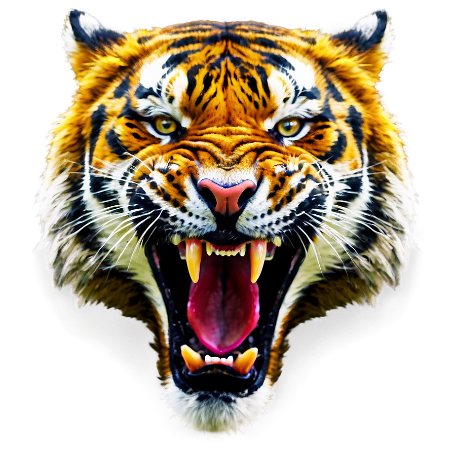 Erupting Anger Tiger Png Htd PNG