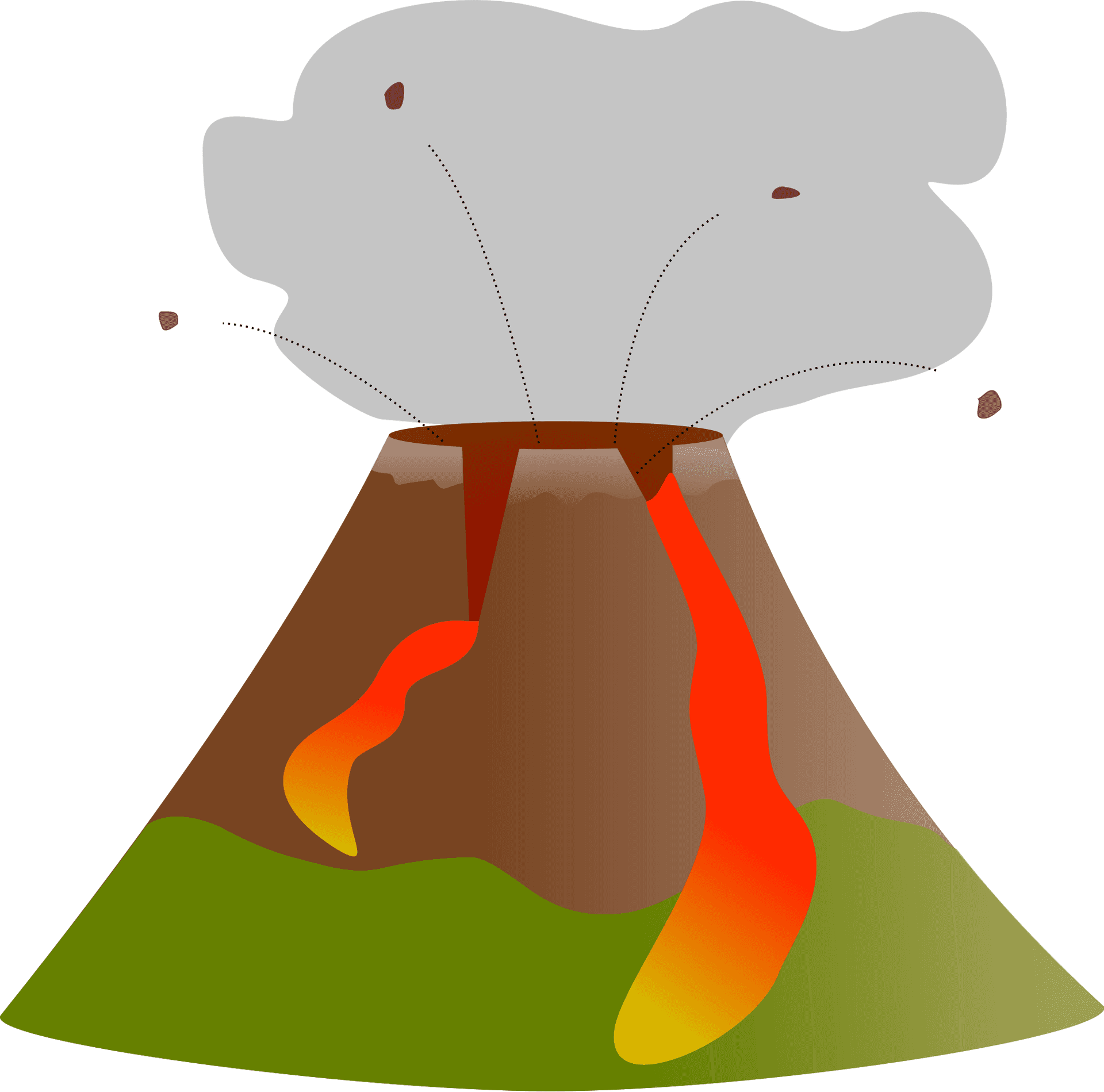 Erupting_ Volcano_ Graphic PNG