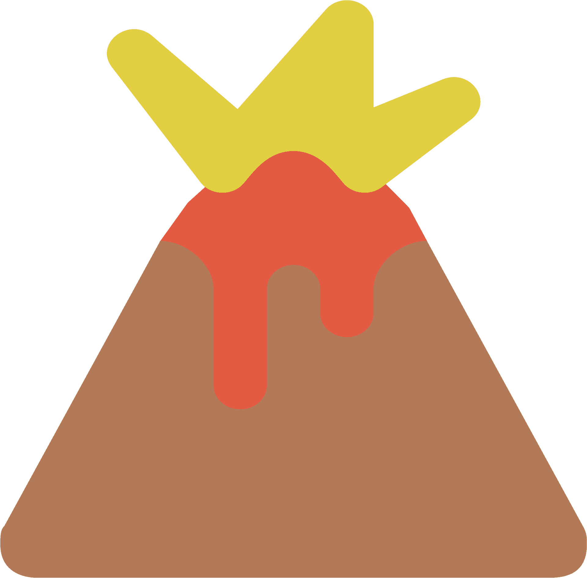 Erupting Volcano Icon PNG