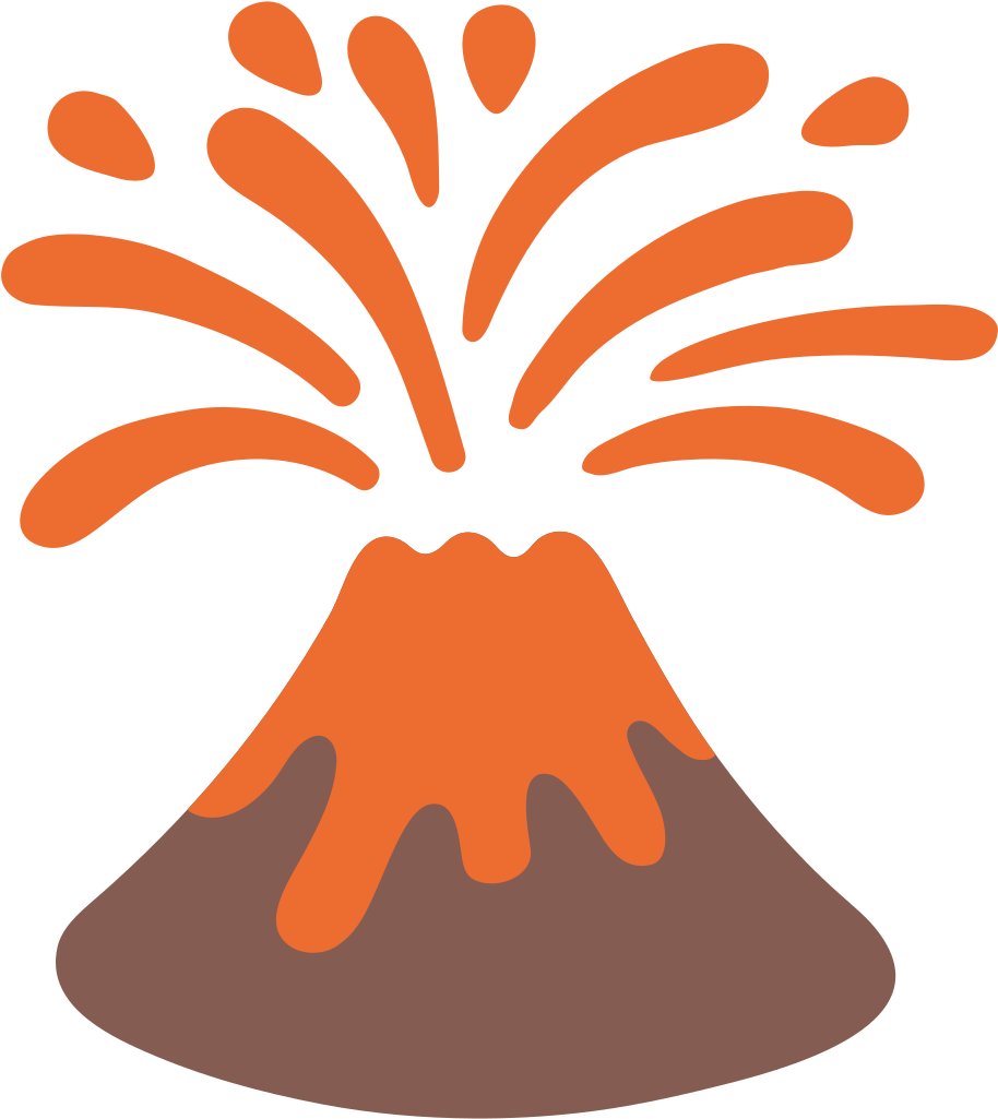 Erupting Volcano Icon PNG