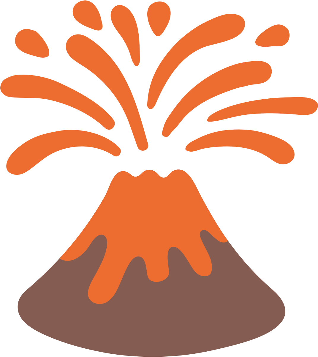 Erupting Volcano Icon PNG