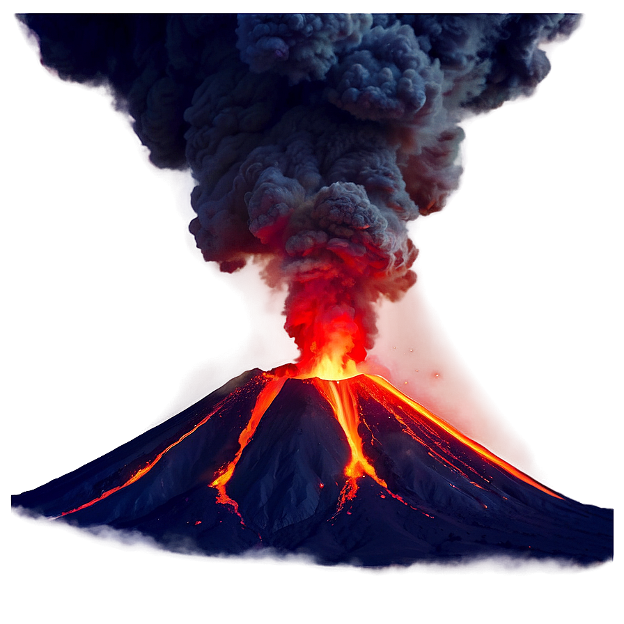 Download Erupting Volcano Red Sky Png Kwx51 | Wallpapers.com