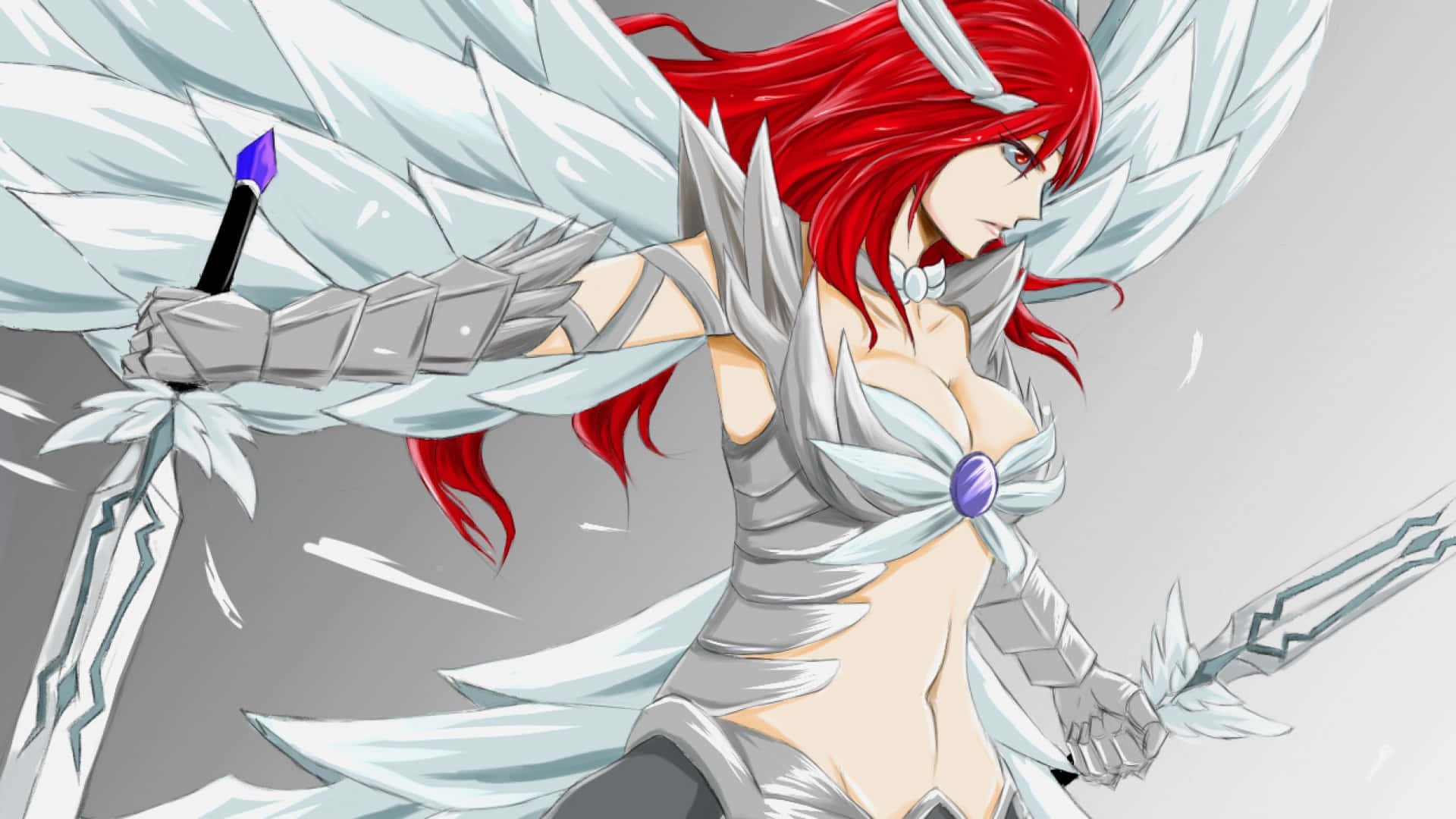 Witness the stunning power of Erza Scarlet" Wallpaper