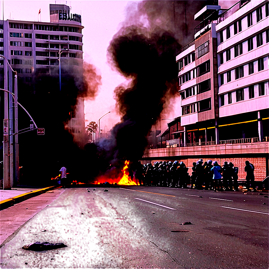 Escalating Urban Riot Png Man PNG