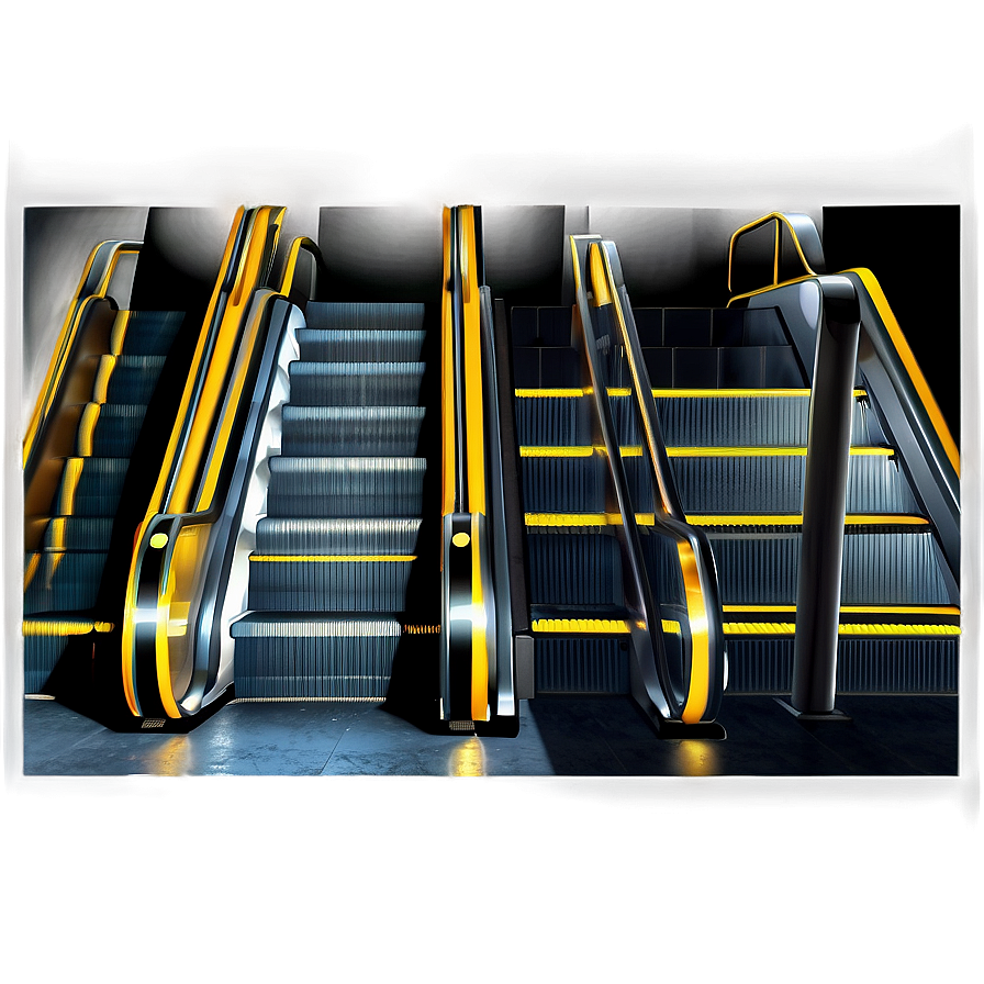 Escalator Floor Transition Png 06242024 PNG