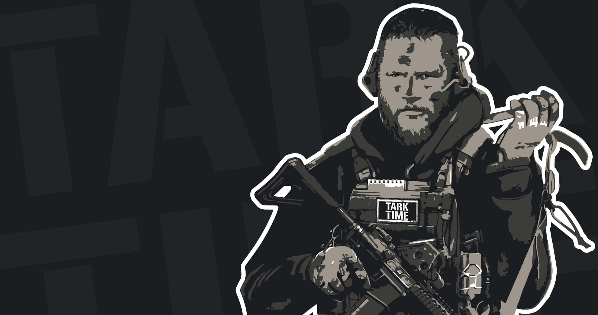 Escape From Tarkov Operator With Dog Tags Wallpaper