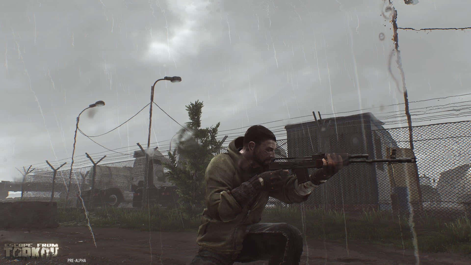 Escape From Tarkov Rainy Combat Scene Wallpaper