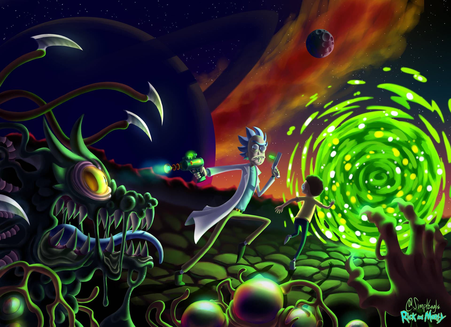 Escape Rick And Morty Pc 4k Background