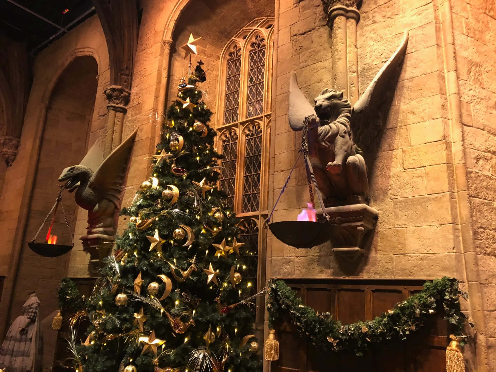 Escenamágica De Harry Potter En Navidad.