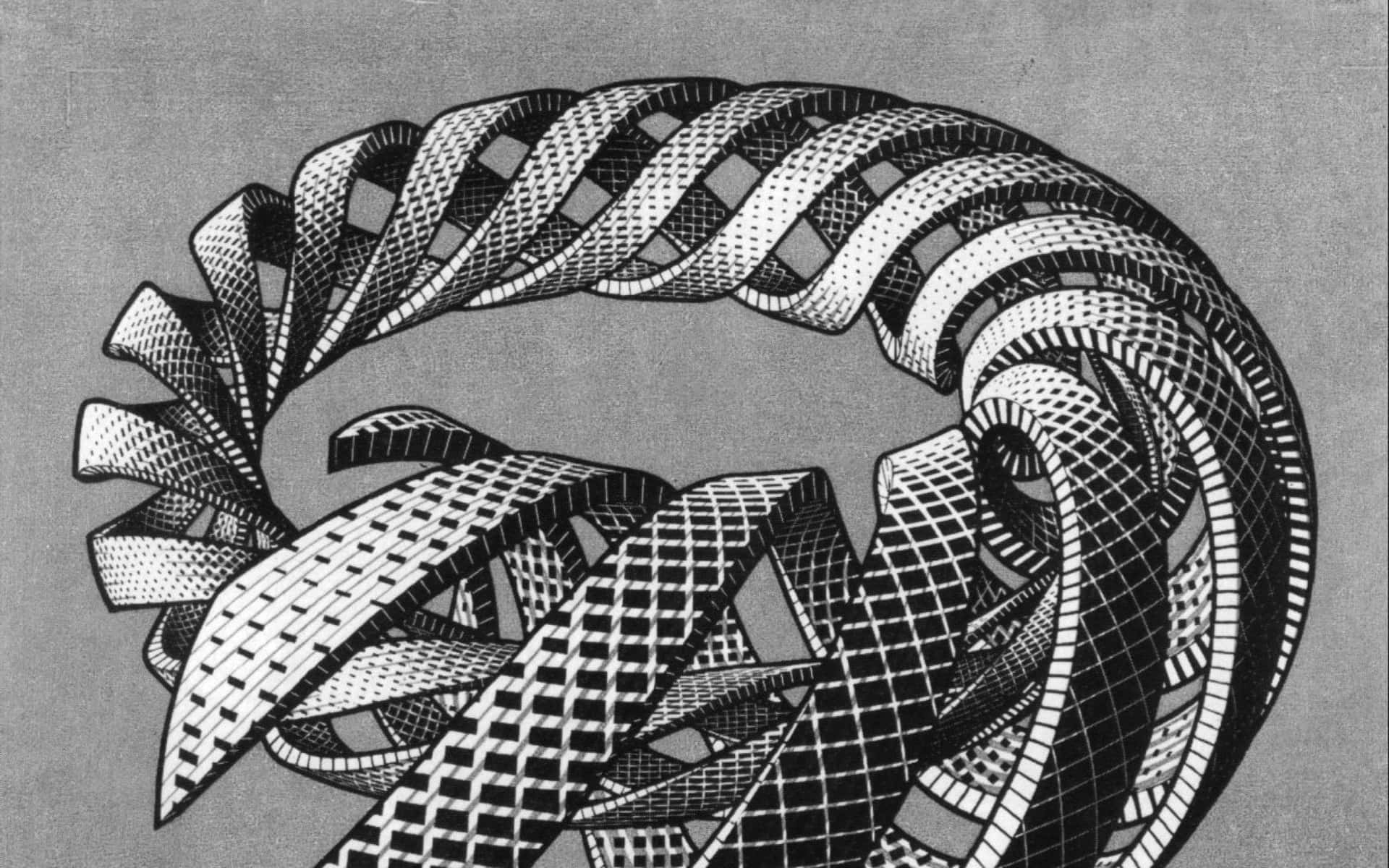 Et tegning af en spiral med et mønster af lasere Wallpaper