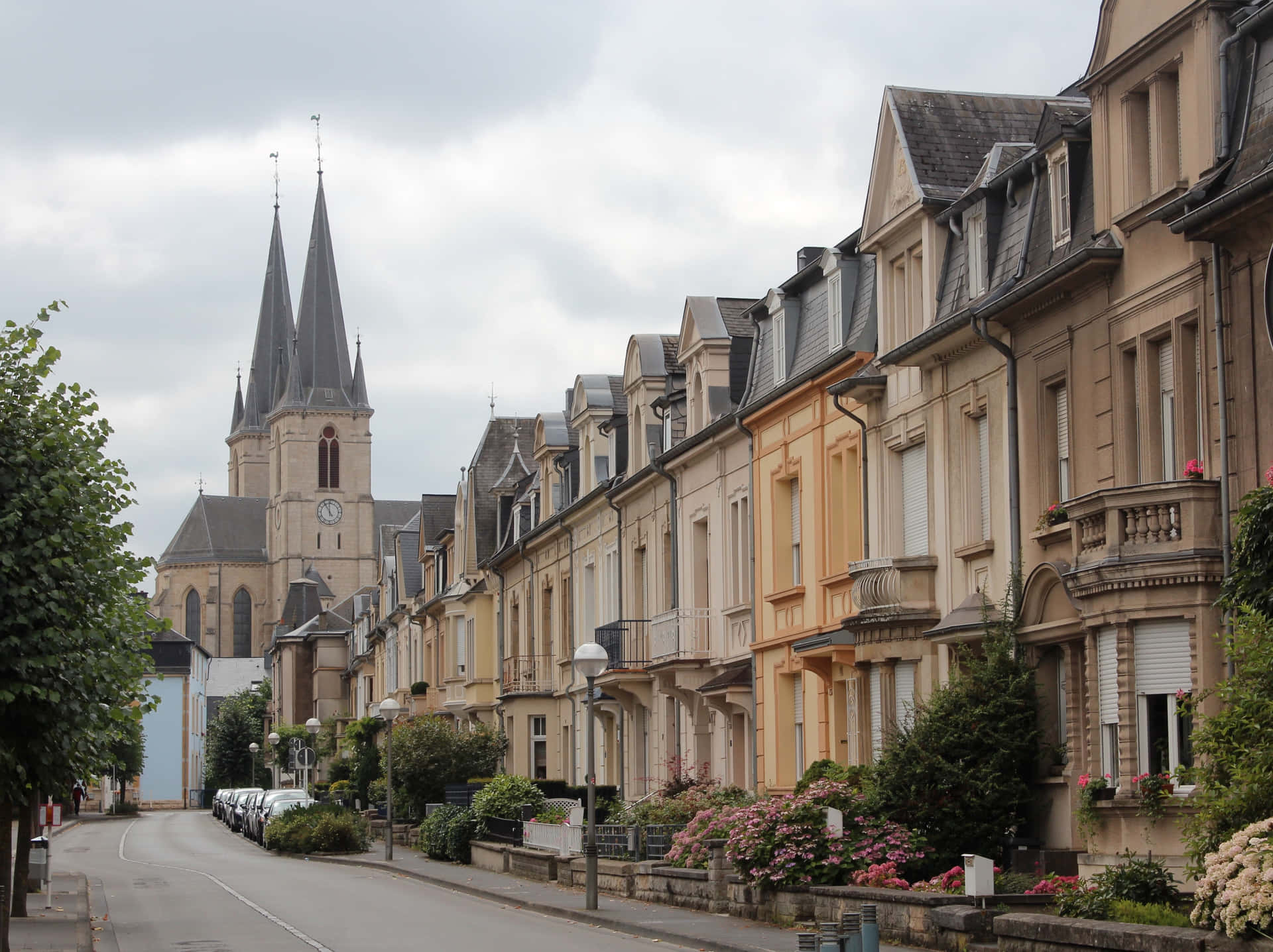 Eschsur Alzette Charming Street View Wallpaper