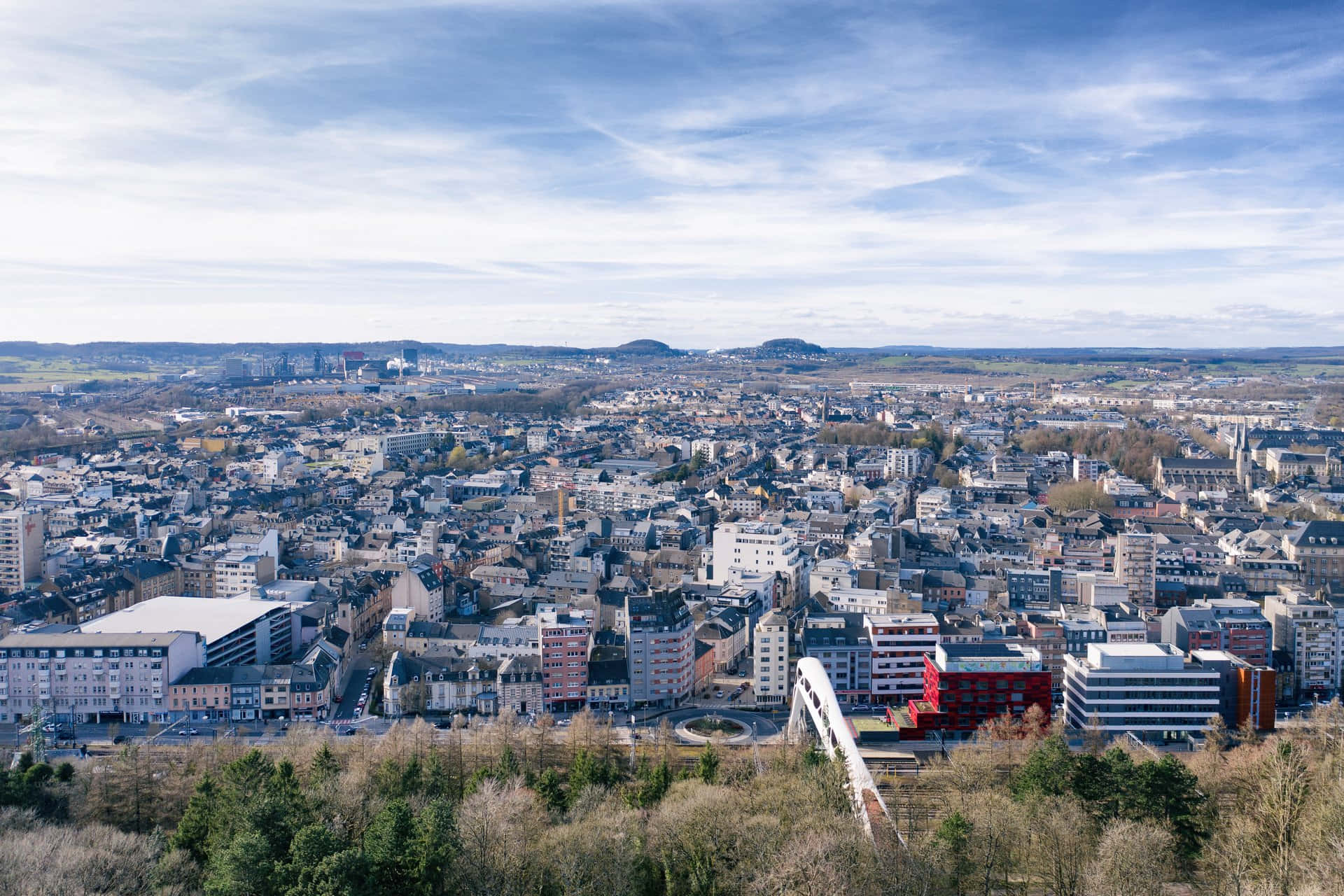 Eschsur Alzette Cityscape Luxembourg Wallpaper