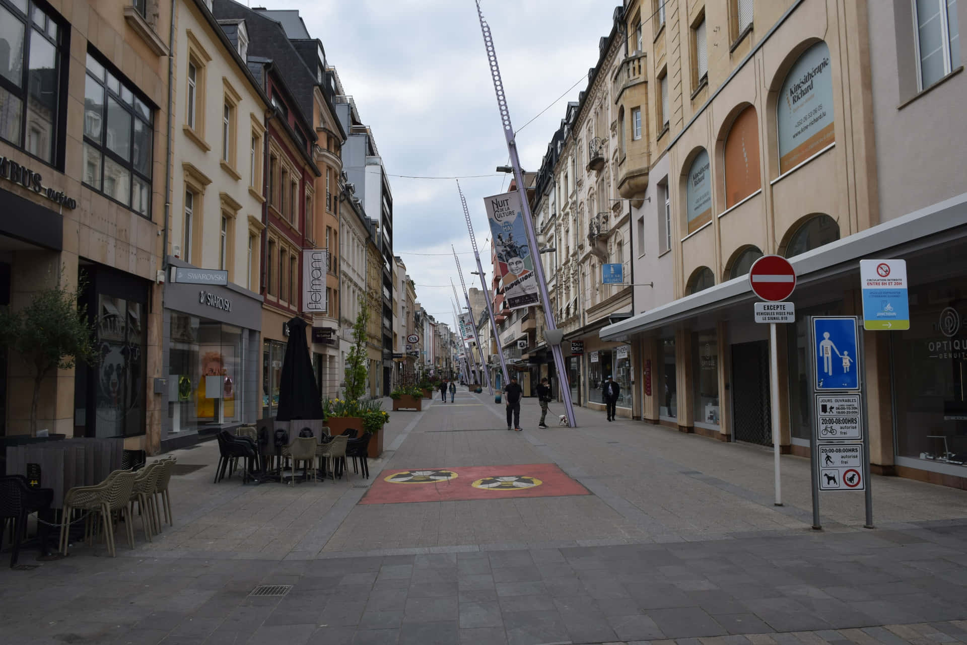 Eschsur Alzette Pedestrian Street Wallpaper