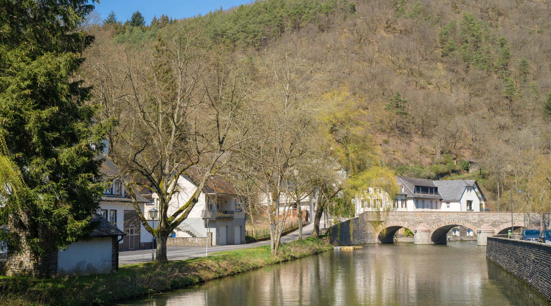 Eschsur Alzette River View Wallpaper