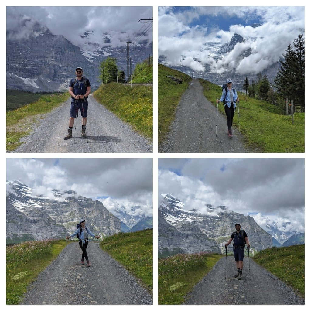 Escursionistache Gode Di Panorami Mozzafiato Sulle Montagne