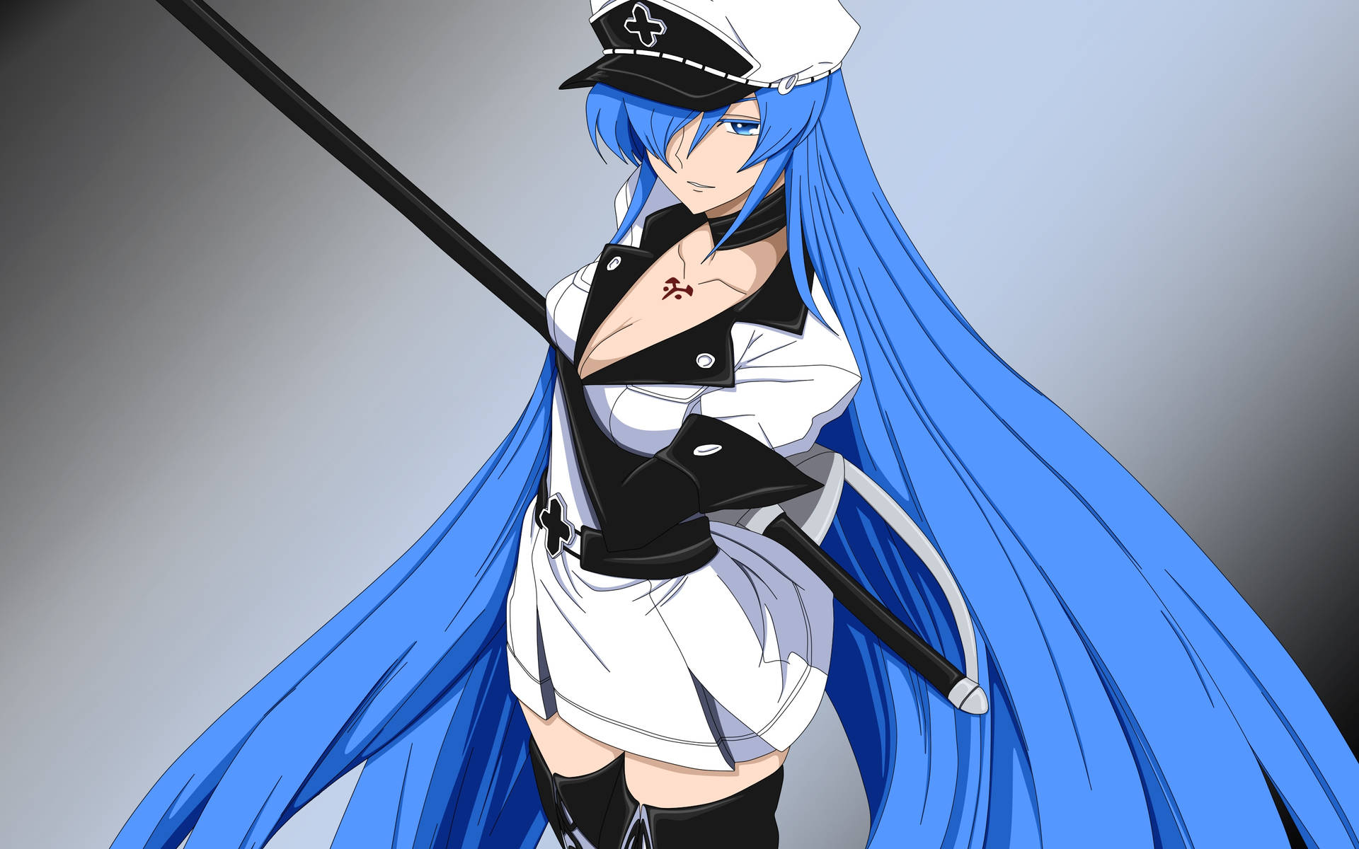 Esdeath Readying Her Sword Wallpaper