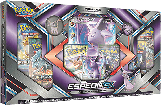 Espeon G X Premium Collection Pokemon Cards Box PNG