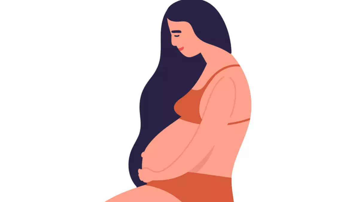Esperandoa Una Madre Sosteniendo Su Barriga De Embarazada