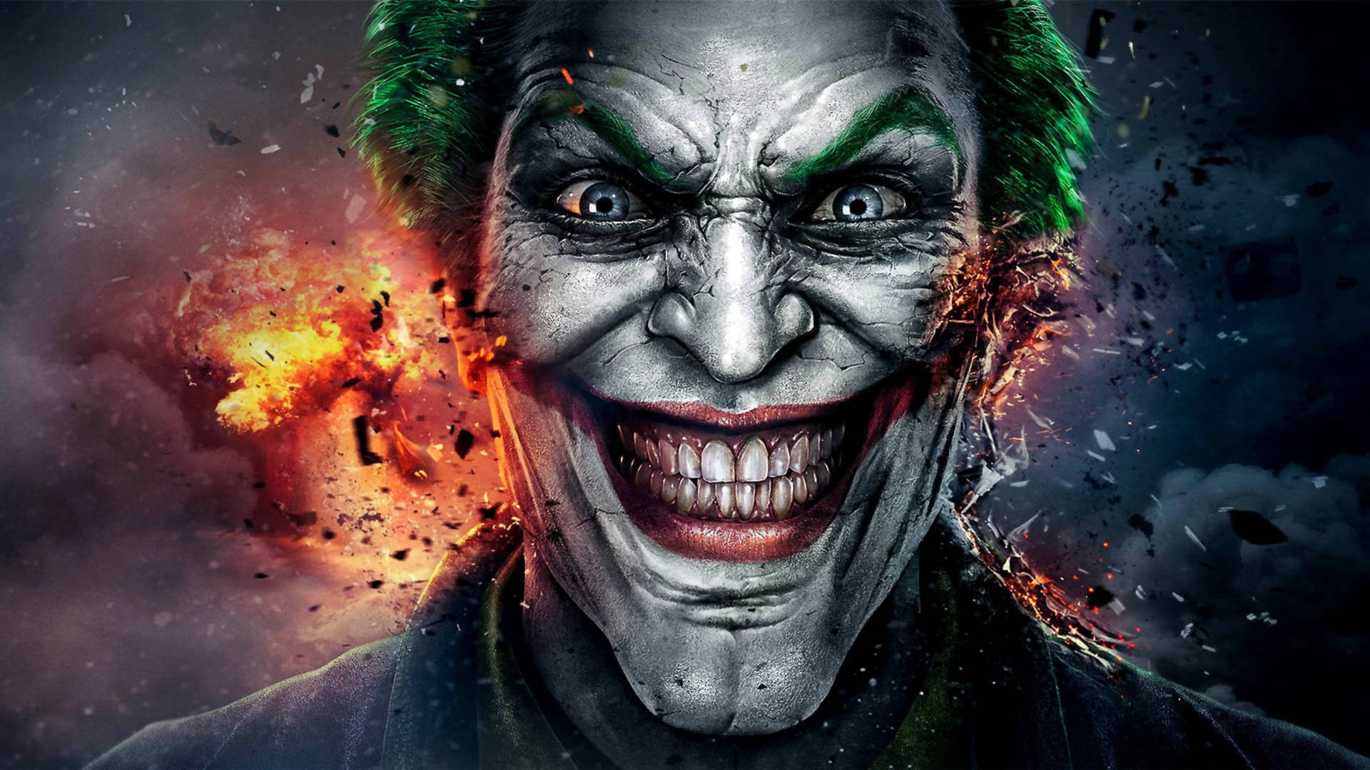 Esplosione Della Telecamera Di Disegno Di Joker Sfondo