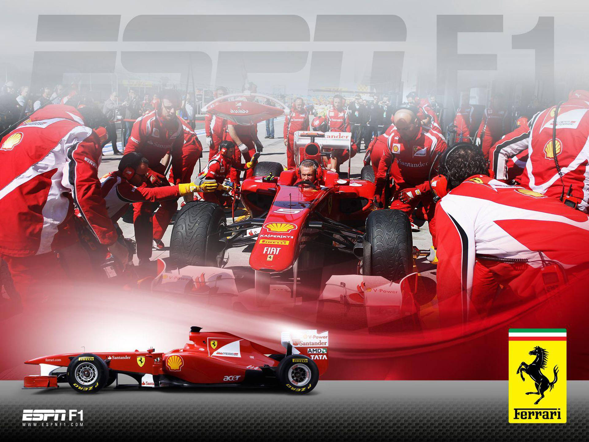 ESPN F1 Ferrari Team Wallpaper
