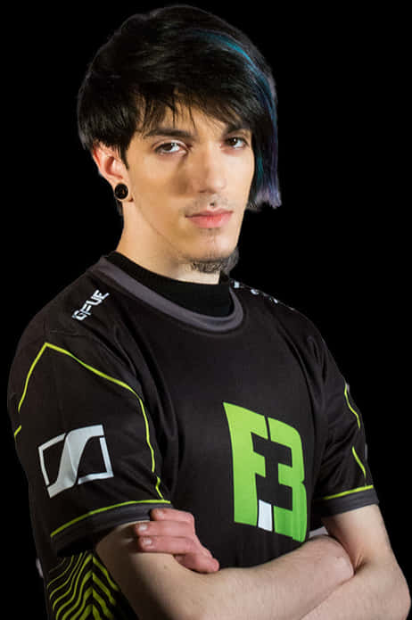 Esports Player Portrait F3 Jersey PNG