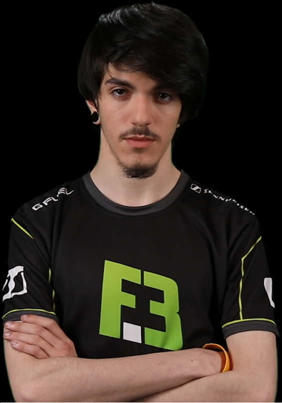 Esports_ Player_in_ F3_ Jersey PNG