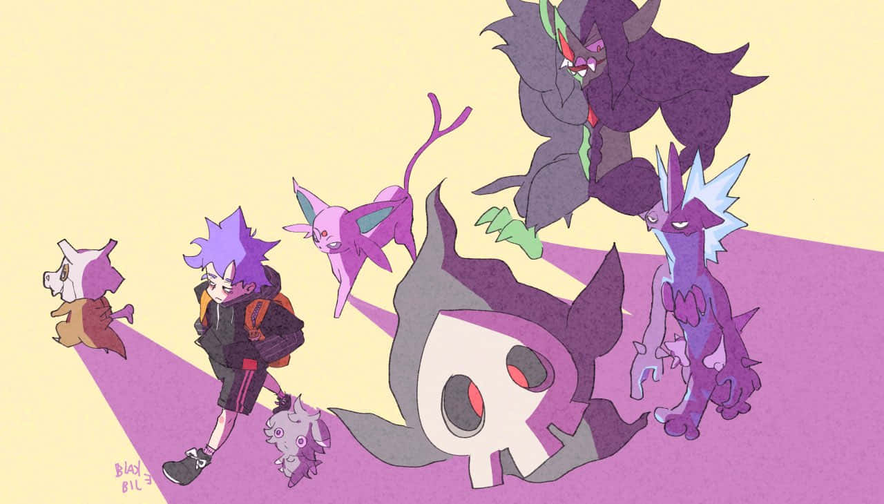Espurr And Shinso Wallpaper