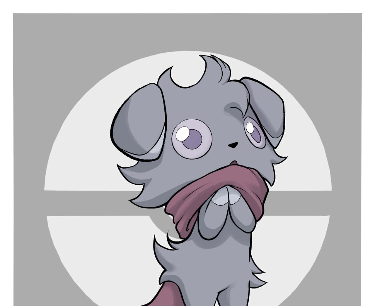 Espurr With A Red Scarf Wallpaper