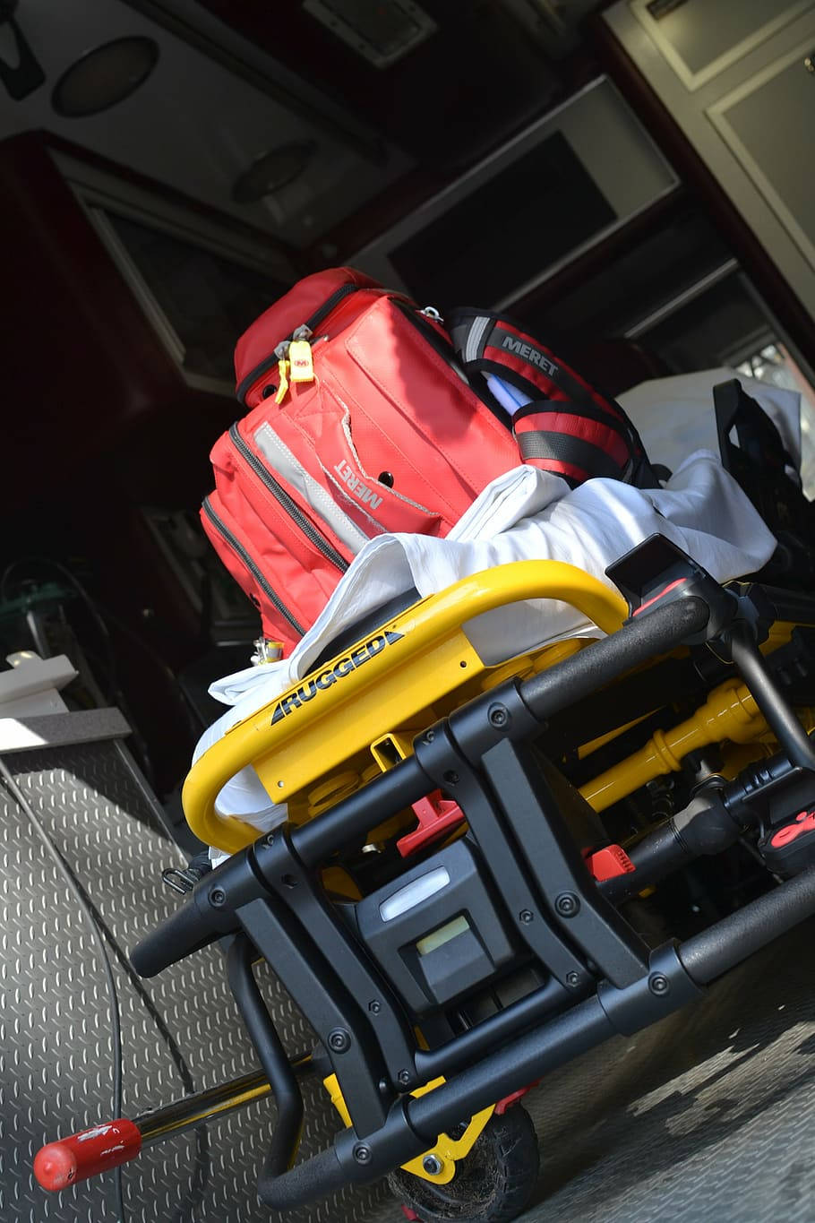 Crucial Equipment in a Paramedic Ambulance Wallpaper