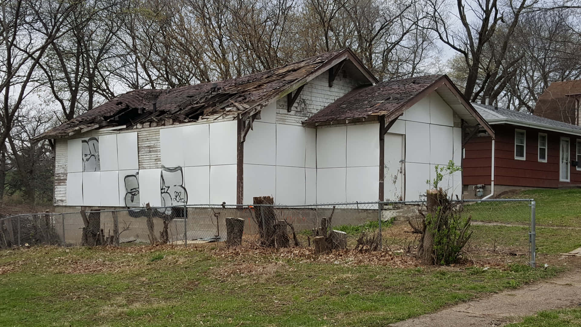 Esternodi Una Casa Di Trappole Abbandonata.