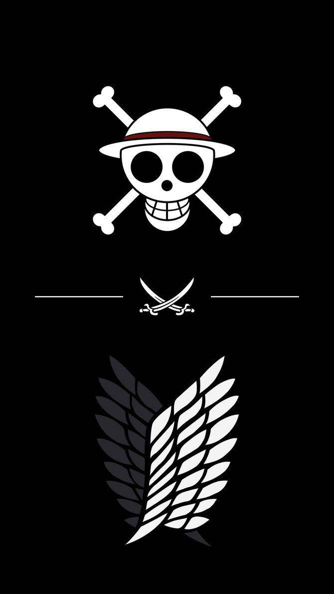 Et Stykke Angreb På Titan Logo Wallpaper
