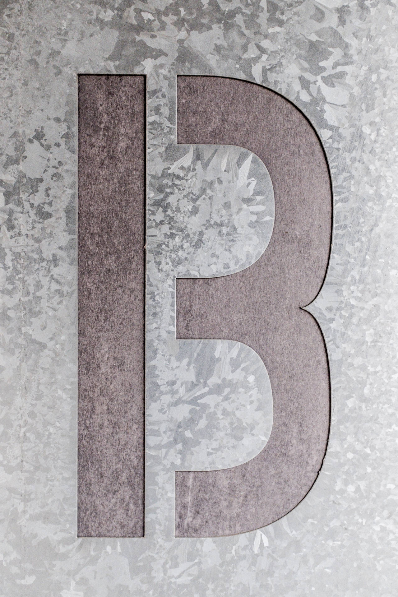 Etched Letter B