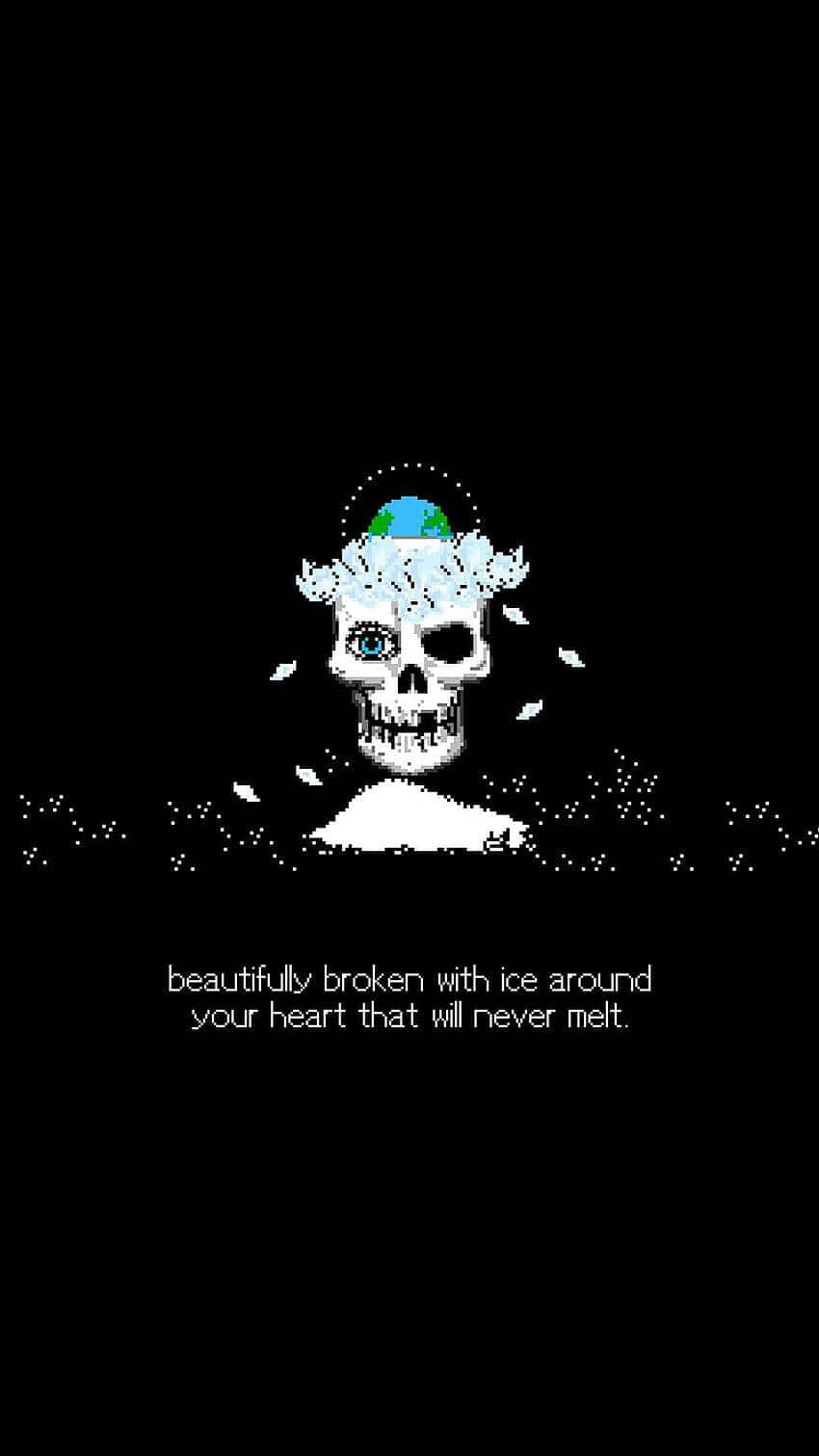 Eternal_ Ice_ Heart_ Skull Wallpaper