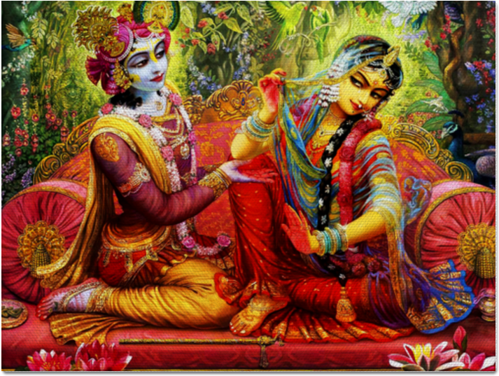 Eternal Love Radha Krishna Art PNG