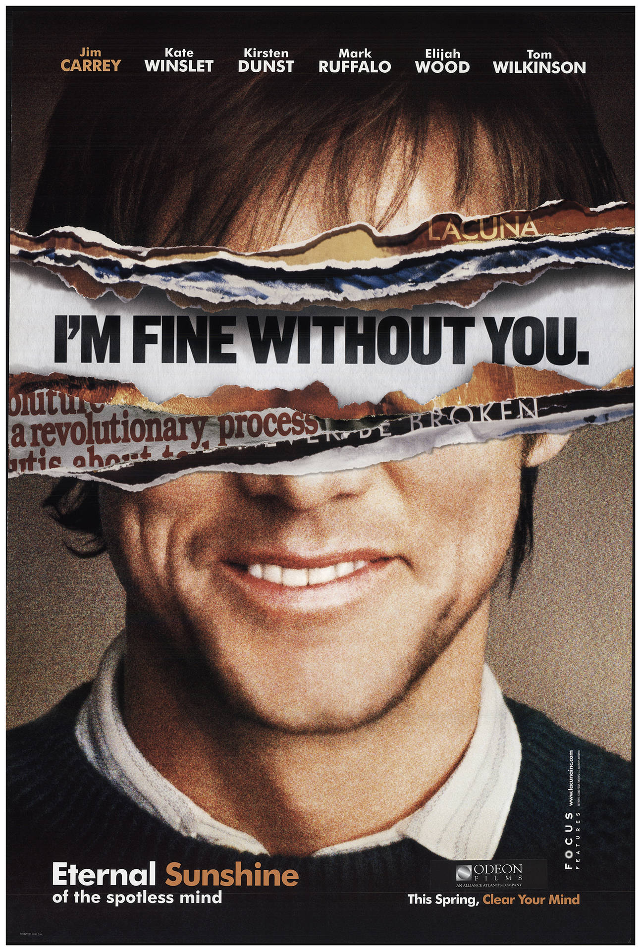 Eternal Sunshine Of The Spotless Mind Jim Carey Poster Background